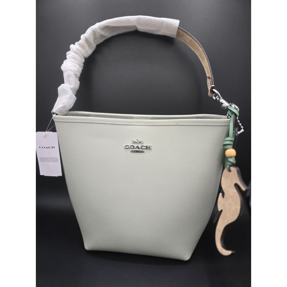 COACH City Bucket Bag/Crossbody Purse w/Seahorse Charm-Pistachio Green CBH75 NWT